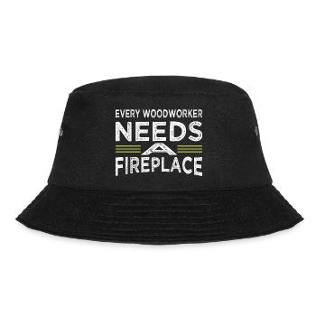 felling forestry best woodworker chop wood - Bucket Hat - Schwarz - Vorne - Lela (165cm)