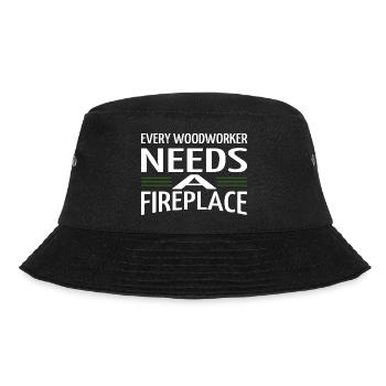 the carpenters funny carpenter quotes woodworking - Bucket Hat - Schwarz - Vorne - Lela (165cm)