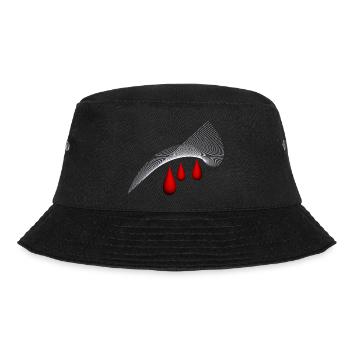 rote Tränen, red teardrops - Bucket Hat - Schwarz - Vorne - Lela (165cm)