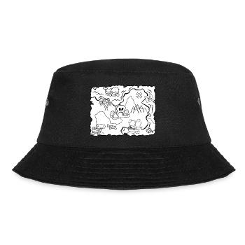 Pirate Adventure Treasure Map - Bucket Hat - black - Front - Lela (165cm)