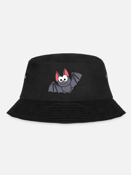 Fledermaus Comic Tier - Bucket Hat - Schwarz