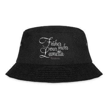 Lametta Spruch Früher war mehr Lametta - Bucket Hat - Schwarz - Vorne - Lela (165cm)