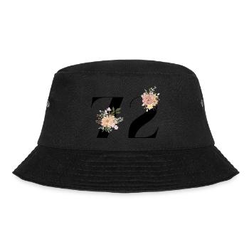 72nd Anniversary Flowers (Gift of 72 years) - Bucket Hat - black - Front - Lela (165cm)
