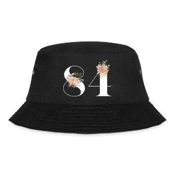 84th Anniversary Flowers (Gift of 84 years) - Bucket Hat - black - Front - Lela (165cm)