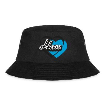 Kosename Hase Herz - Bucket Hat - Schwarz - Vorne - Lela (165cm)