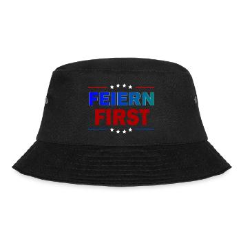 Feiern First - Bucket Hat - Schwarz - Vorne - Lela (165cm)