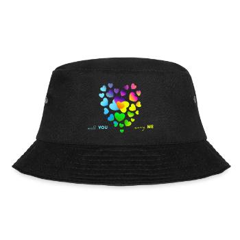 marry wedding engagement - Bucket Hat - black - Front - Lela (165cm)