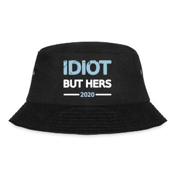 Idiot Couple 2020 Man Design Motif Grunge Vector - Bucket Hat - black - Front - Lela (165cm)