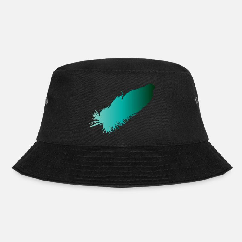 Feder - Bucket Hat - Schwarz