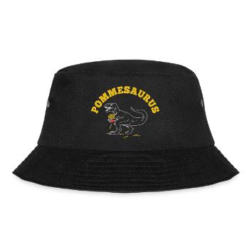 Pommesaurier Pommes Frites Dinosaurier T Rex Fritt - Bucket Hat - Schwarz - Vorne - Lela (165cm)