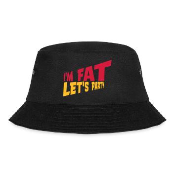 im fat lets party - Bucket Hat - Schwarz - Vorne - Lela (165cm)