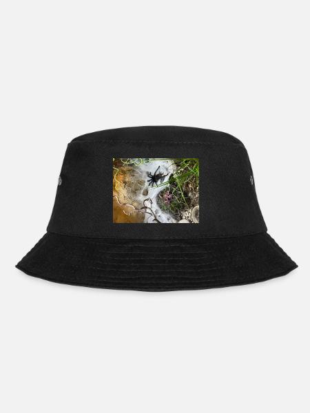 Vogelspinne im Netz - Bucket Hat - Schwarz