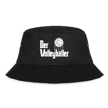Volleyball Motiv Volleyballer - Bucket Hat - Schwarz - Vorne - Lela (165cm)