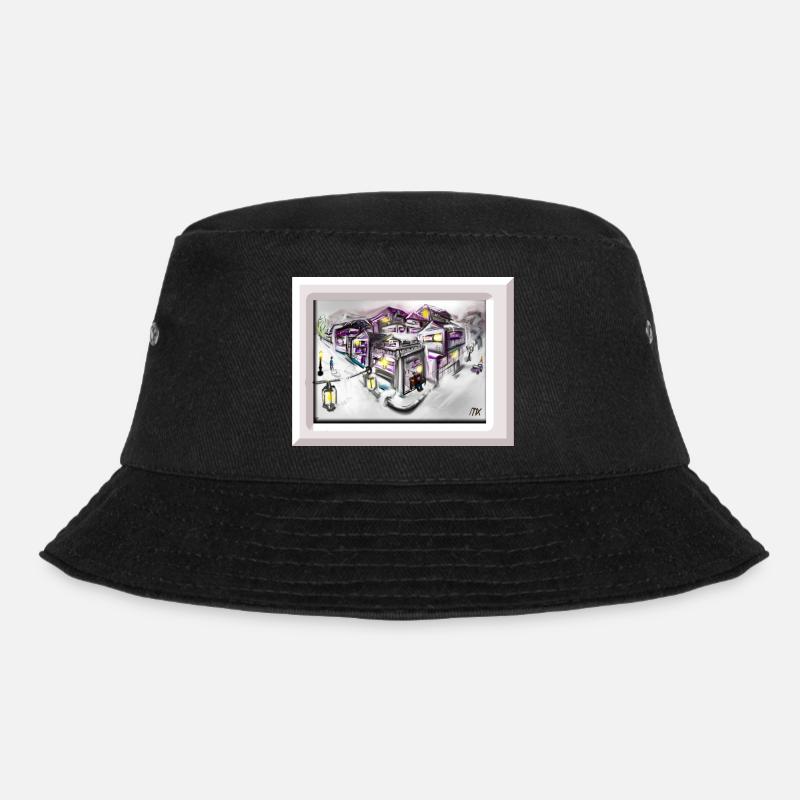 Winterdorf - Bucket Hat - Schwarz