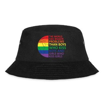 LGBTQ Nonbinary Colorful Rainbow Flag LGBTQ+ Pride - Bucket Hat - black - Front - Lela (165cm)