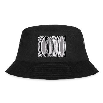 Cooles schwarz weißes Muster Design - Bucket Hat - Schwarz - Vorne - Lela (165cm)