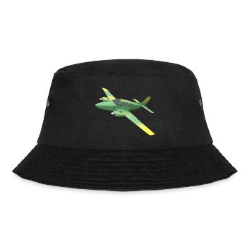 Zweimotoriges Propellerflugzeug - Bucket Hat - Schwarz - Vorne - Lela (165cm)