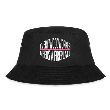 carpenter joke tree feller forestry - Bucket Hat - black - Front - Lela (165cm)