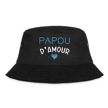 Papou d'amour cadeau original homme papa noël - Bob - noir - Devant - Lela (165cm)