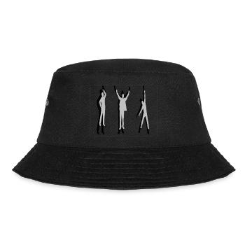 Menschen in Bewegung - Bucket Hat - Schwarz - Vorne - Lela (165cm)