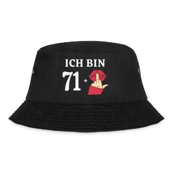 72 Jahre Geburtstagsspruch Runder Geburtstag 72. - Bucket Hat - Schwarz - Vorne - Lela (165cm)