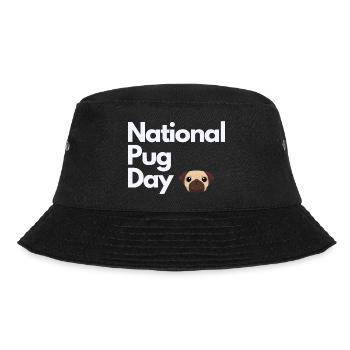 National Pug Day Mops - Bucket Hat - black - Front - Lela (165cm)