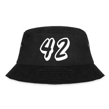42 weiss - Bucket Hat - Schwarz - Vorne - Lela (165cm)