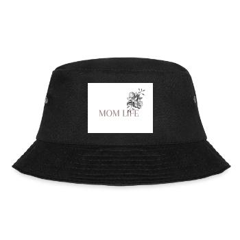 Mom life 25.6 - Bucket Hat - Schwarz - Vorne - Lela (165cm)