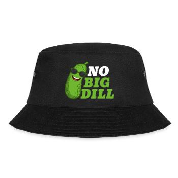 No Big Dill Cucumber Pickle - Bucket Hat - Schwarz - Vorne - Lela (165cm)