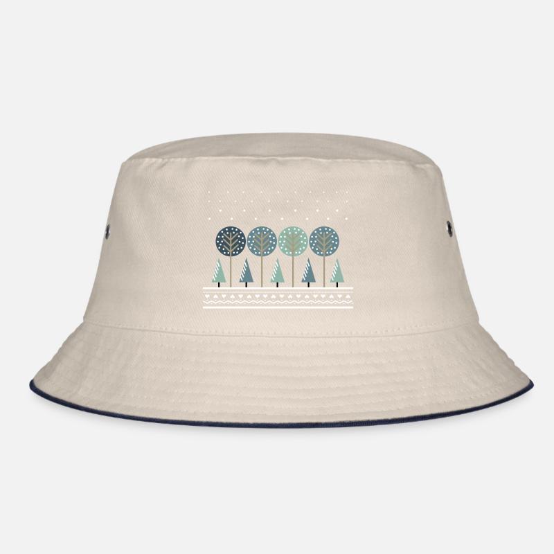 Verschneiter Wald Bucket Hat