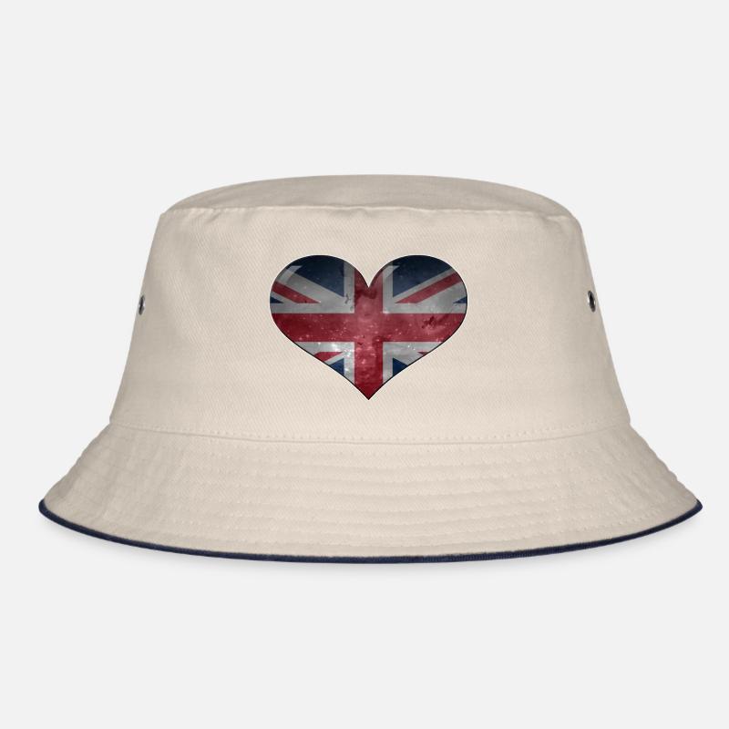 Great Britain heart Bucket Hat