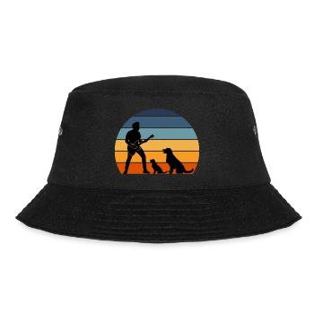 Guitar Player Pet Dog Animal Musician Bassist - Bucket Hat - black - Front - Lela (165cm)