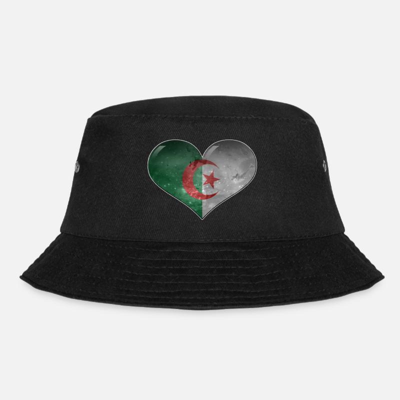 Algerien-Herz - Bucket Hat - Schwarz