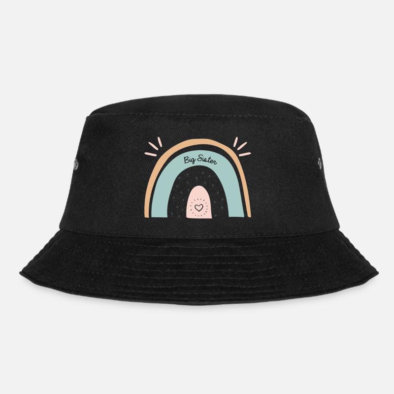 Große Schwester Regenbogen - Bucket Hat - Schwarz