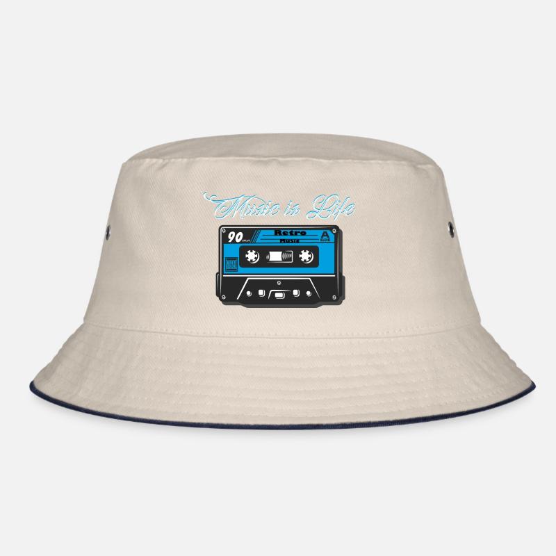 Retro Style Oldschool Tape Kassette Vintage Mixtap Bucket Hat