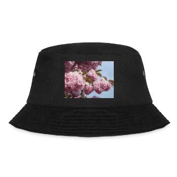 Rosa Zweige vom Zierkirschenbaum - Bucket Hat - Schwarz - Vorne - Lela (165cm)