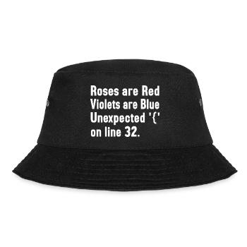 it humor design code - Bucket Hat - Schwarz - Vorne - Lela (165cm)