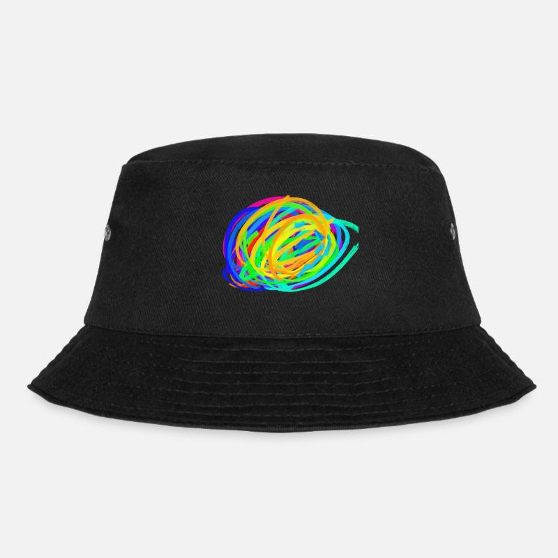Bunte Explosion - Bucket Hat - Schwarz