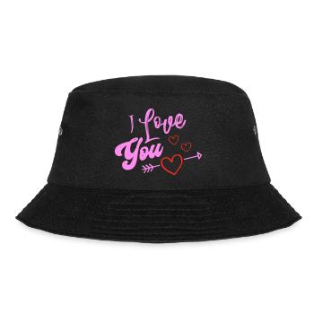 i love you - Bucket Hat - black - Front - Lela (165cm)