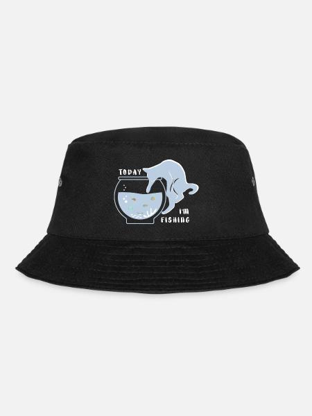 I'm fishing today - Bucket Hat - black