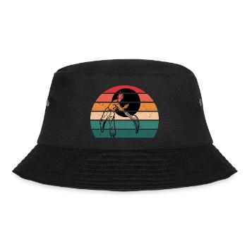 Baskische Pelota | Vintage Retro Basque Pelota - Bucket Hat - Schwarz - Vorne - Lela (165cm)