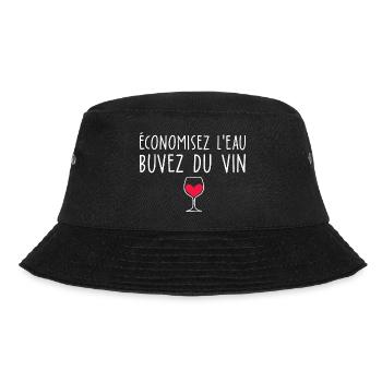 économisez l eau buvez du vin / humour alcool - Bob - noir - Devant - Lela (165cm)