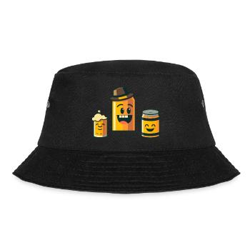 Fun craft beer cans - Bucket Hat - black - Front - Lela (165cm)