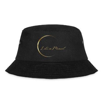 Lebe im Moment Logo,Design - Bucket Hat - Schwarz - Vorne - Lela (165cm)