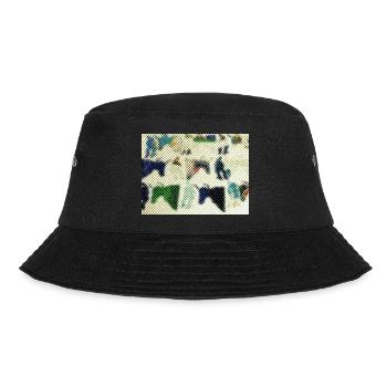 Yak Abstract - Bucket Hat - Schwarz - Vorne - Lela (165cm)