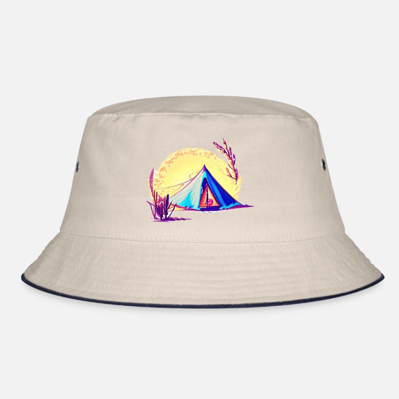 Camping Campervan Camping Caravan Camp Gift Bucket Hat