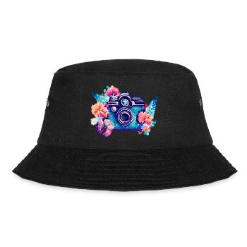 Kamera Fotograf lustig Fotografieren Fotografen - Bucket Hat - Schwarz - Vorne - Lela (165cm)