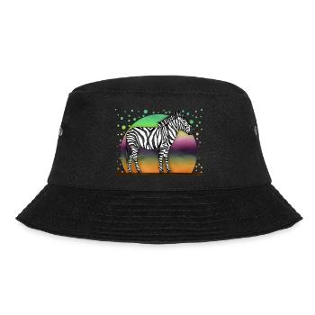 Zebra - Bucket Hat - Schwarz - Vorne - Lela (165cm)