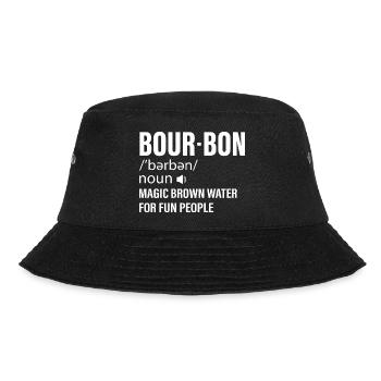 Bour-bon Magic Brown Water For Fun People Drinking - Bucket Hat - Schwarz - Vorne - Lela (165cm)