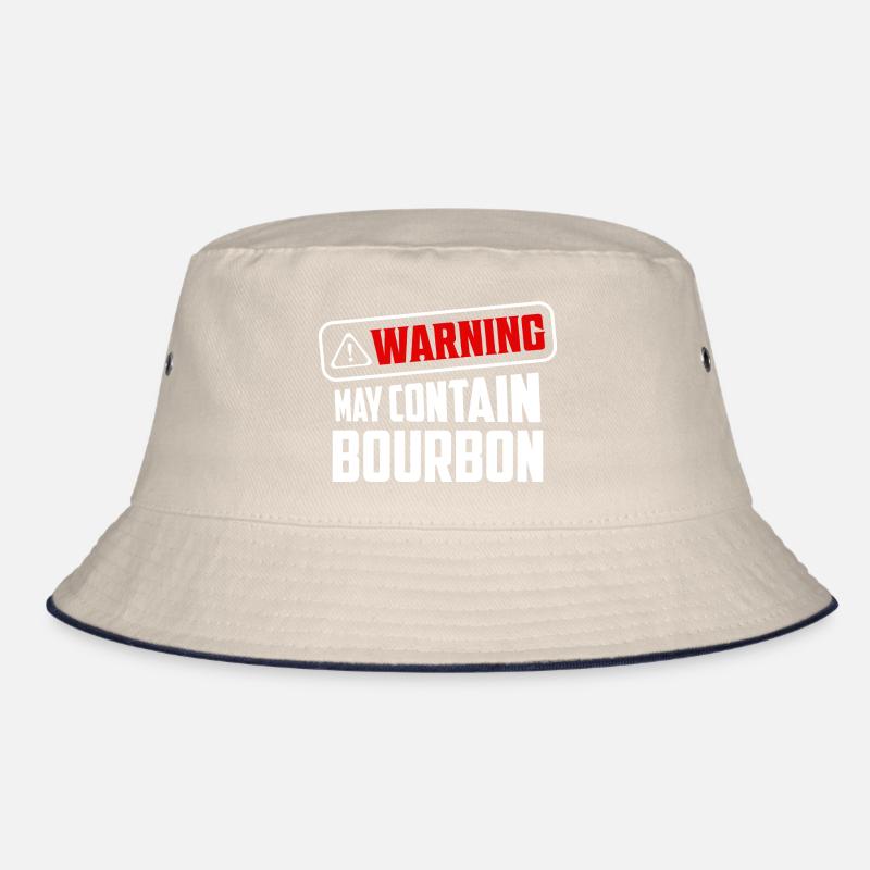 Warning May Contain Bourbon Drinking Whiskey Bucket Hat